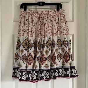 Passport Print Mix Floral Skirt